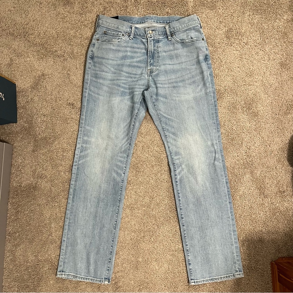 Abercrombie & Fitch Light Wash Straight Jeans